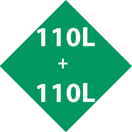 Capacidad<br>110L + 110L